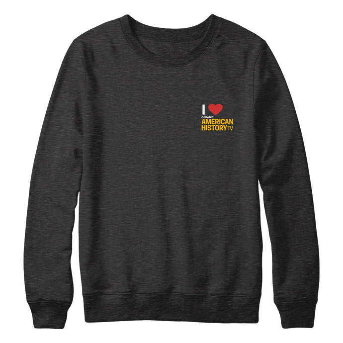 I Heart American History TV Charcoal Crewneck