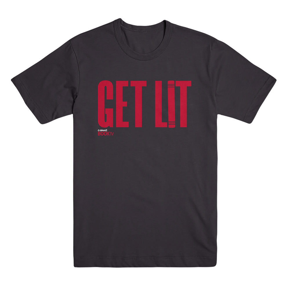 Book TV Get Lit Charcoal Unisex Tee