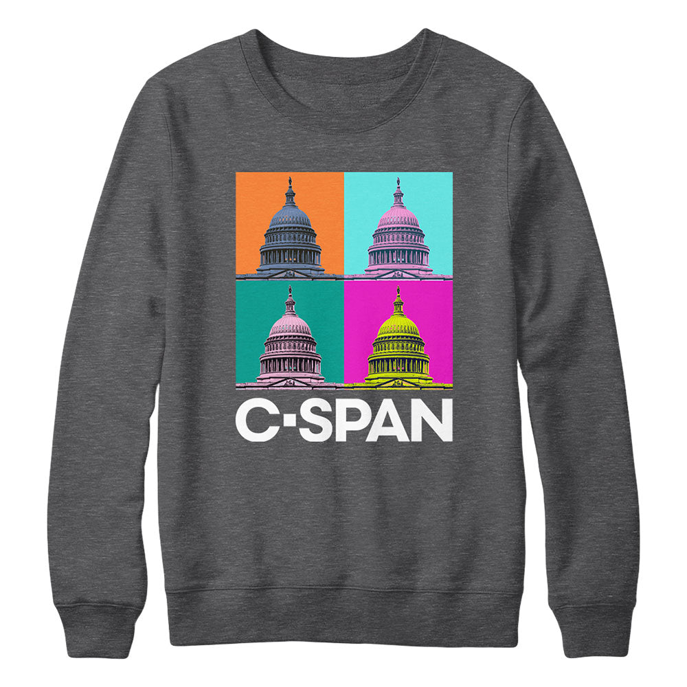 C-SPAN Colorblock Capitols Charcoal Crewneck