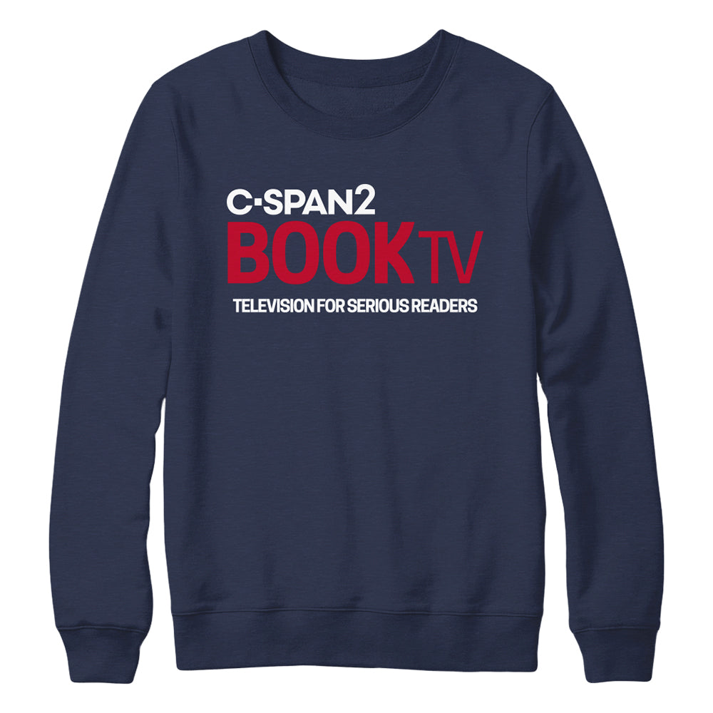 Book TV Logo Navy Crewneck